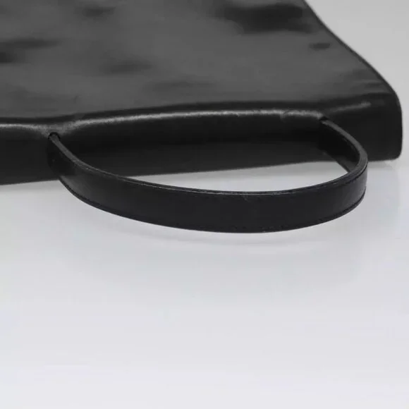 PRADA Hand Bag Nylon Leather Black Auth